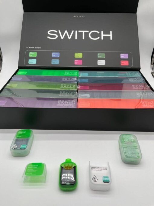 The Boutiq Switch 2G Disposable is a high-end, authentic disposable vape designed for modern cannabis consumers who value style, performance, and potency. Featuring a generous 2-gram capacity, this sleek and portable device is engineered to deliver a premium vaping experience with zero maintenance required. Whether you're at home or on the go, the Boutiq Switch offers effortless enjoyment with draw-activated technology and an advanced heating system for smooth, flavorful hits every time.