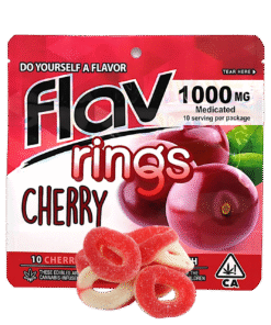Flav Edibles Cherry Rings 1000mg (THC Gummies)